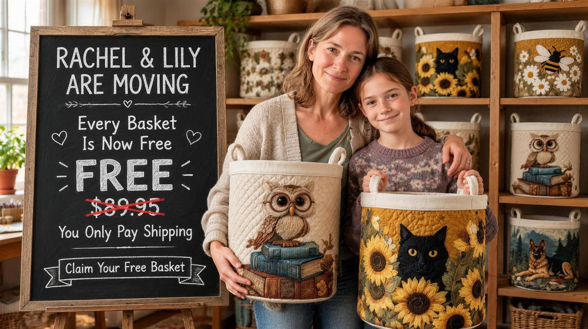 Hand-quilted baskets