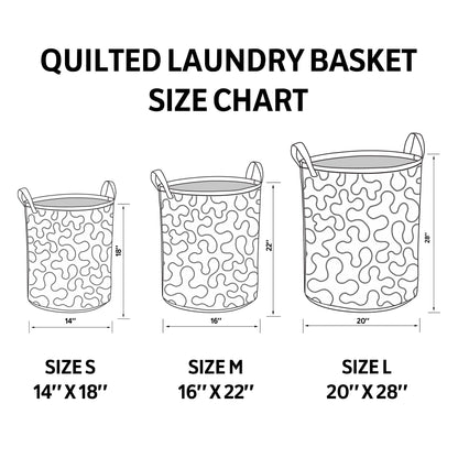 Quilted Laundry Basket - Blue Lupin