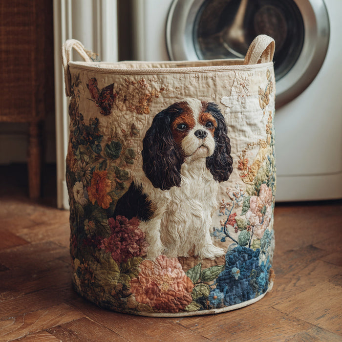 Quilted Laundry Basket - Floral Rider