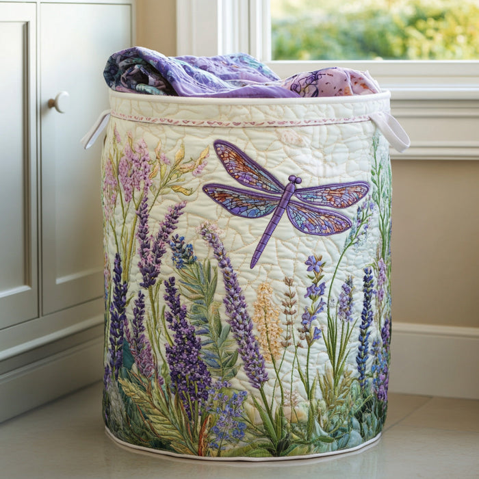 Quilted Laundry Basket - Golden Dragonfly