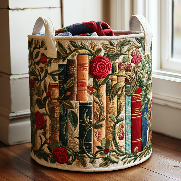 Quilted Laundry Basket - Natural