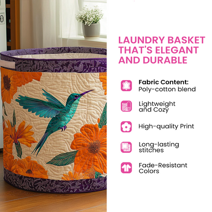Quilted Laundry Basket - Sea Turtle