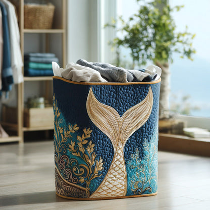 Quilted Laundry Basket - Sparkling Tides