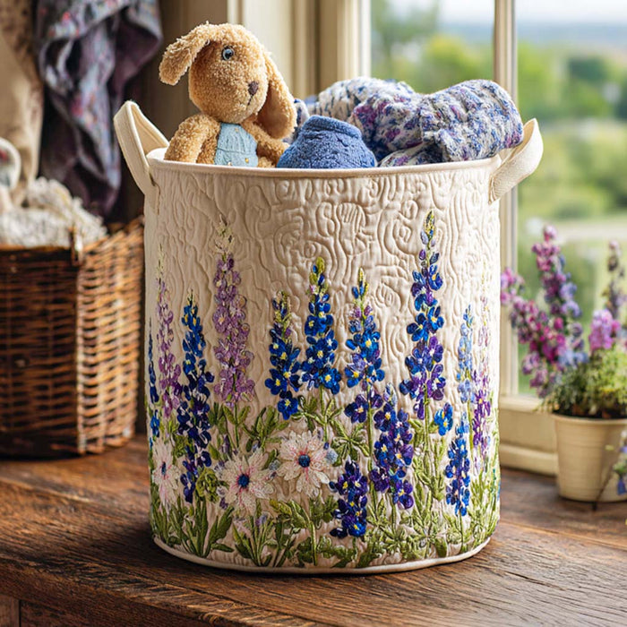 Quilted Laundry Basket - Wild Flowers