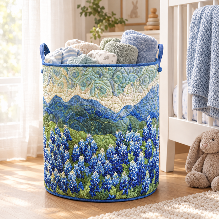 Quilted Laundry Basket - Texas Spring