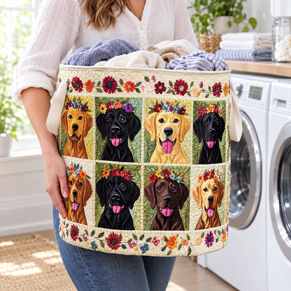Quilted Laundry Basket - Labrador