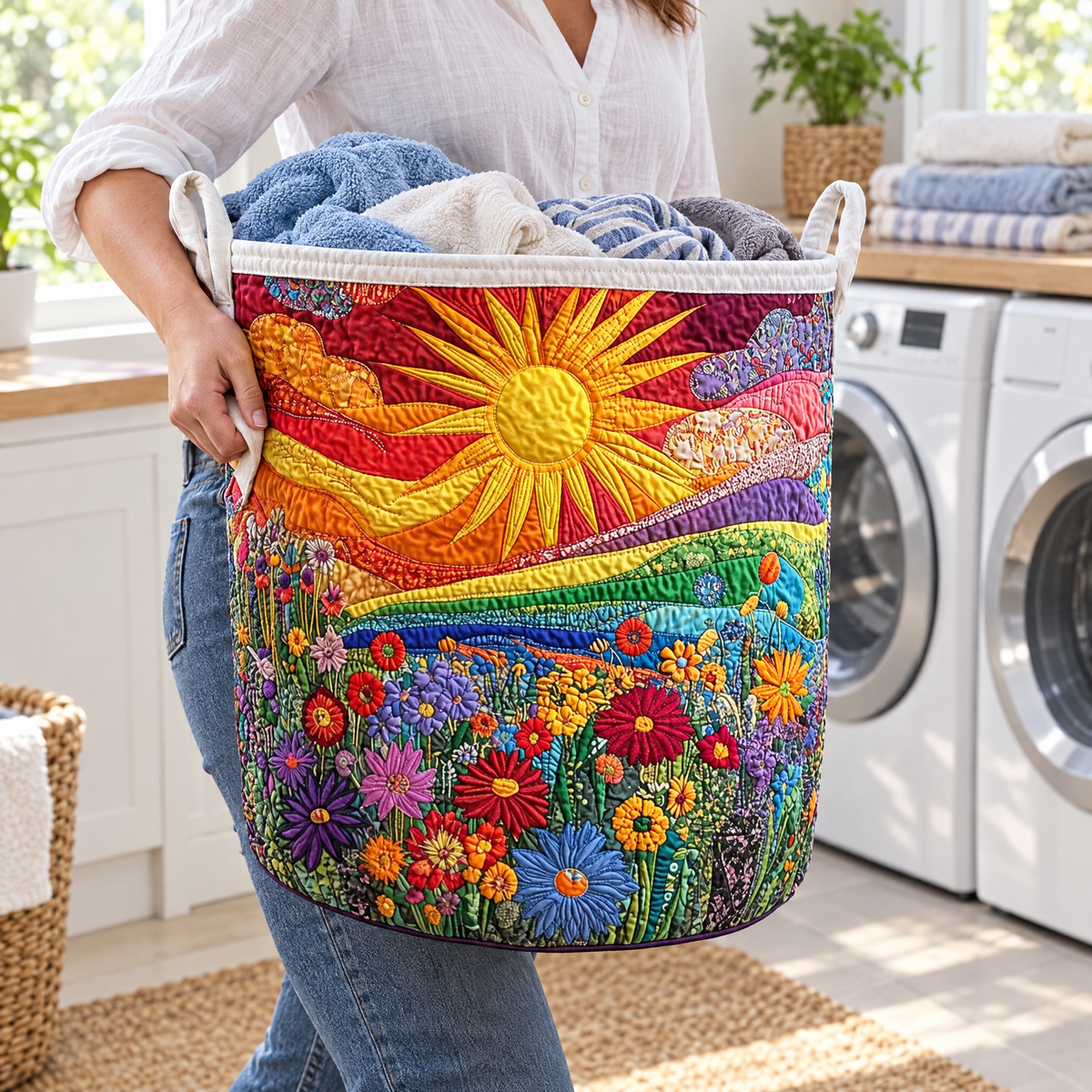 Quilted Laundry Basket - Sunny Indulgence