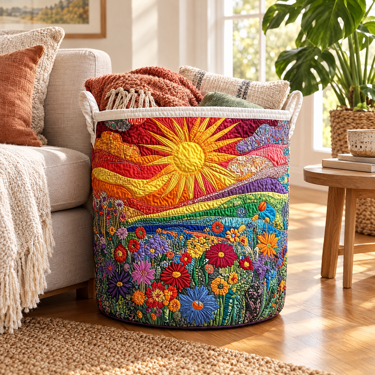 Quilted Laundry Basket - Sunny Indulgence