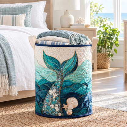 Quilted Laundry Basket - Mystic Stream