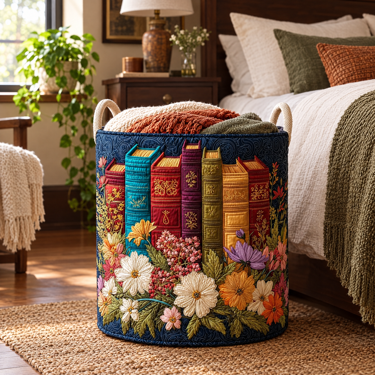Quilted Laundry Basket - Classic Style