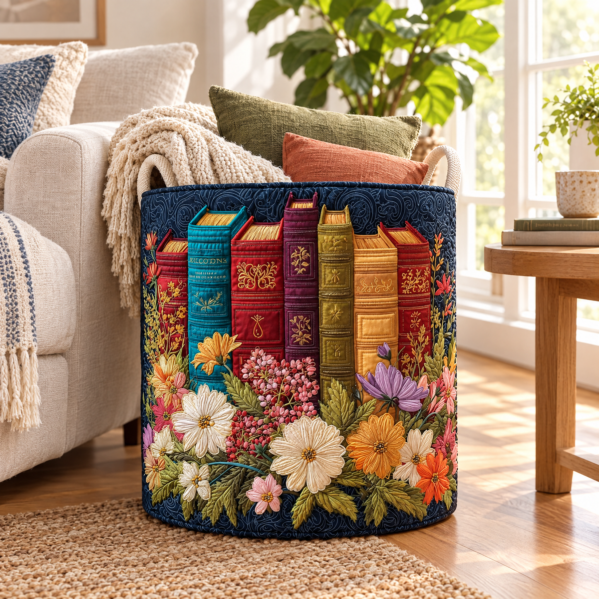 Quilted Laundry Basket - Classic Style