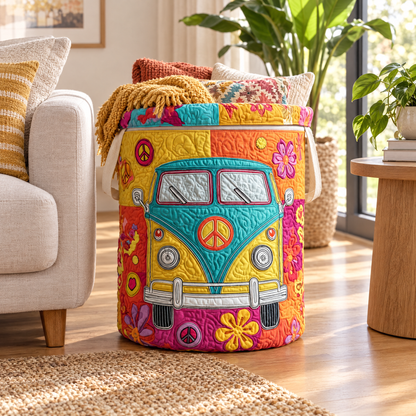 Quilted Laundry Basket - Hippie Style